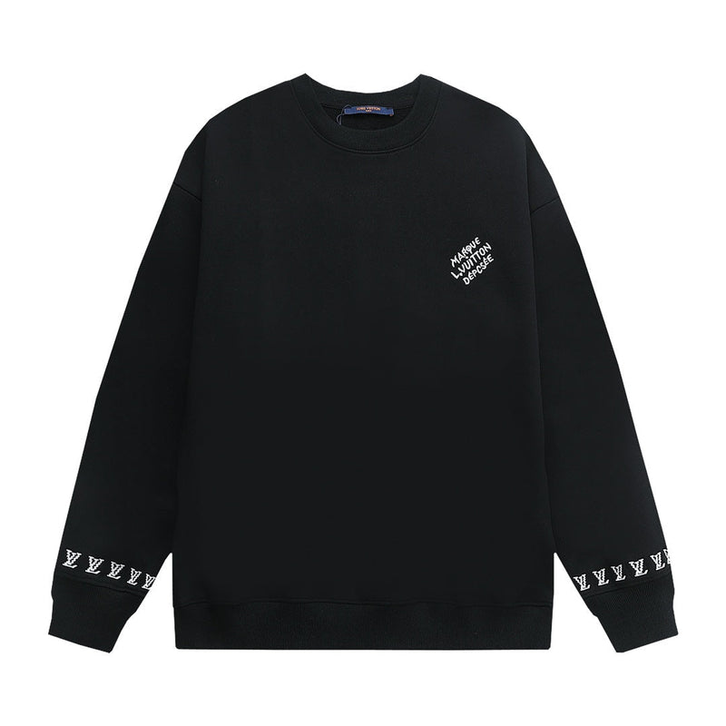 Louis Vuitton - Pull en coton à motif Marques LV Noir
