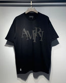 Amiri - T-shirt en coton écriture coloré Noir