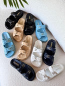 Chanel - Sandales Dad Noir/Bleu/Blanc/Beige/Bleu Marine