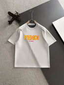 Fendi - T-shirt avec logo Fendi en orange - Gris Clair