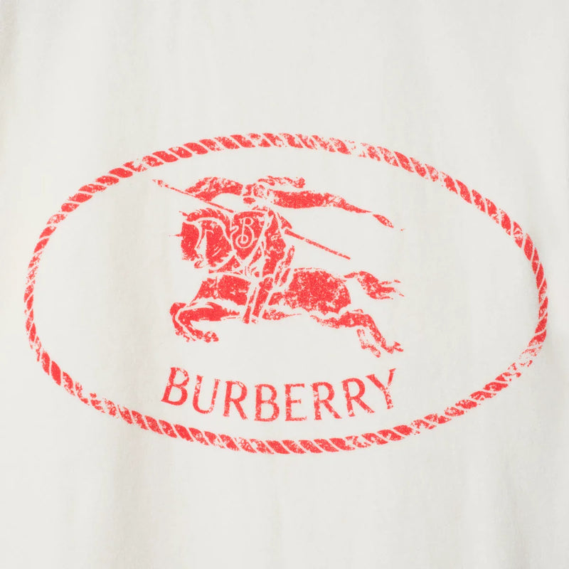 Burberry - T-shirt en coton Knight Chalk