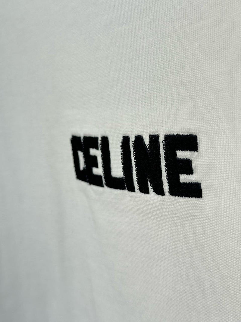 Celine - T-Shirt avec écriture Celine Blanc