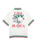 Casa Sport Knit Collar Short Sleeve Silk Shirt