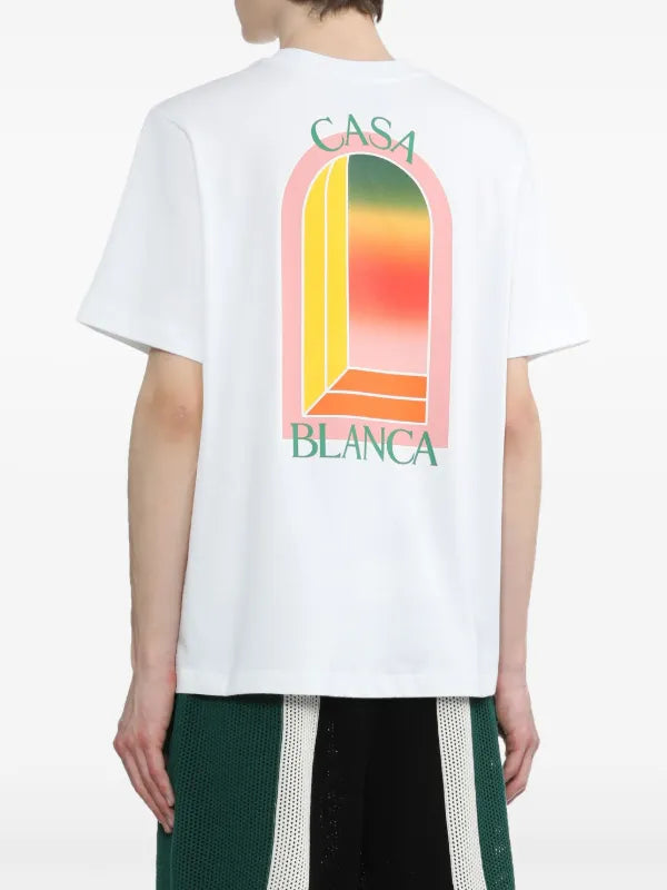 Casablanca - T-shirt Tennis Club Icon Blanc