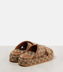 Gucci - Mules Clarice GG en toile Marron