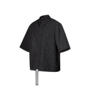 Louis Vuitton - Chemise à manches courtes brodée de fleurs monogrammes Noir