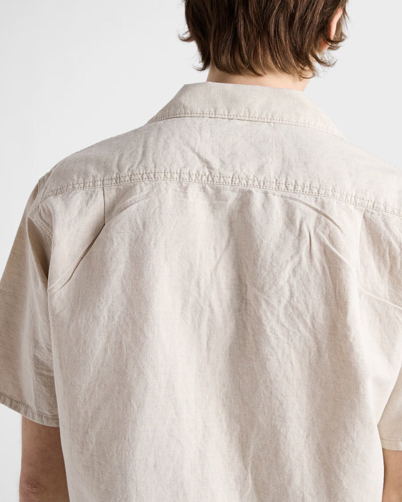 Prada - Chemise à manches courtes en chambray Naturel