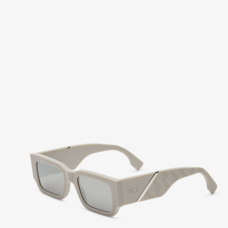 Fendi - Lunettes De Soleil Fendi Diagonal en acétate grège Gris