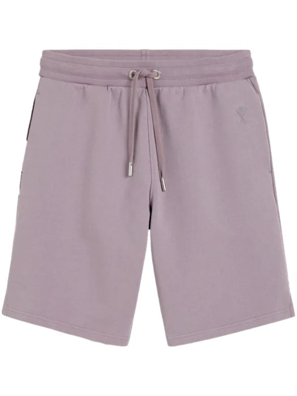 Ami - Short de sport à logo brodé Violet
