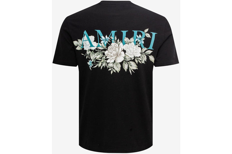 Amiri - Floral Logo Tee Tee Noir