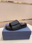 Dior - Sandale en Toile monogramme Dior Bleu/Noir