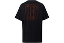 Burberry - T-shirt en coton à motif monogramme surpiqué Noir