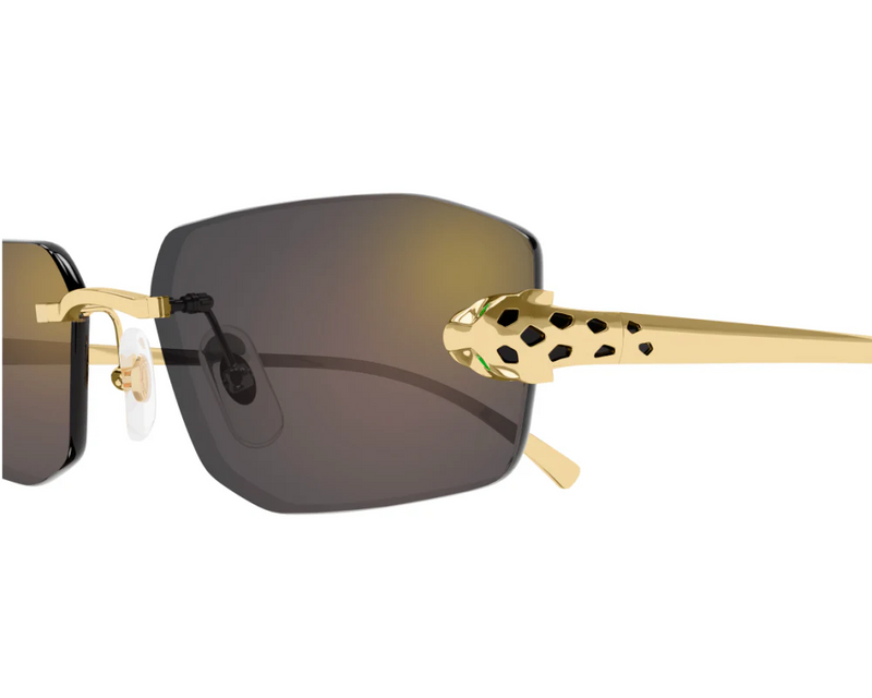 Cartier - Lunettes solaires Panthère Monture Doré Verres Gris