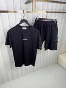 Stone Island - Ensemble T-SHIRT + SHORT Noir