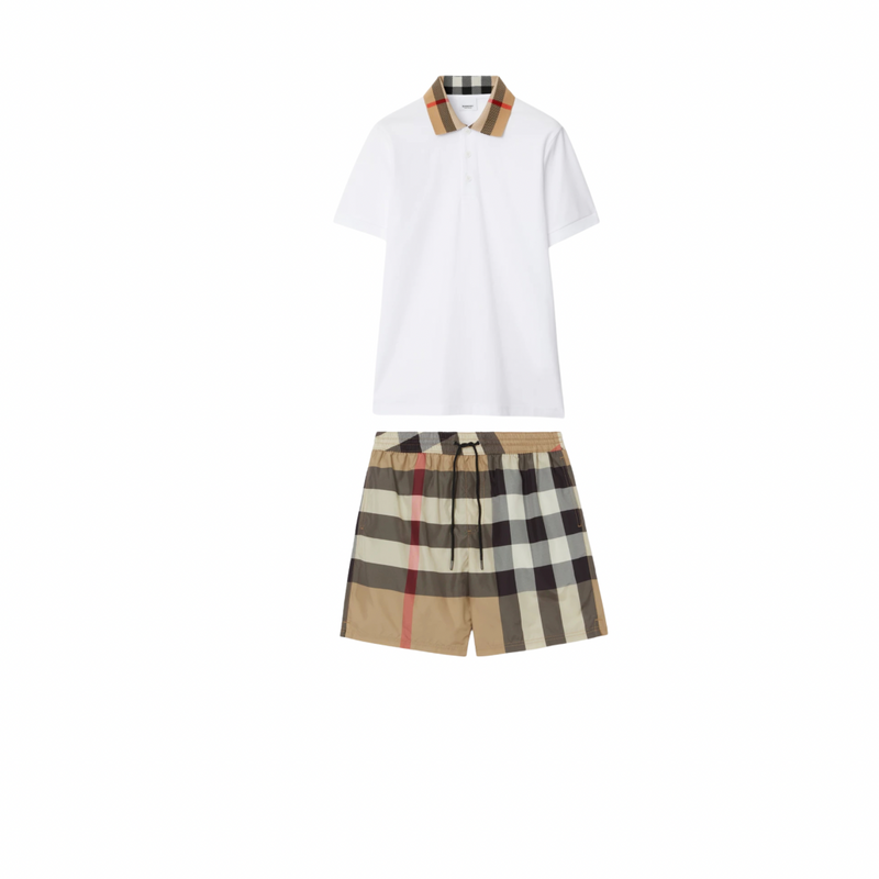 Burberry - Ensemble SHORT + POLO Blanc