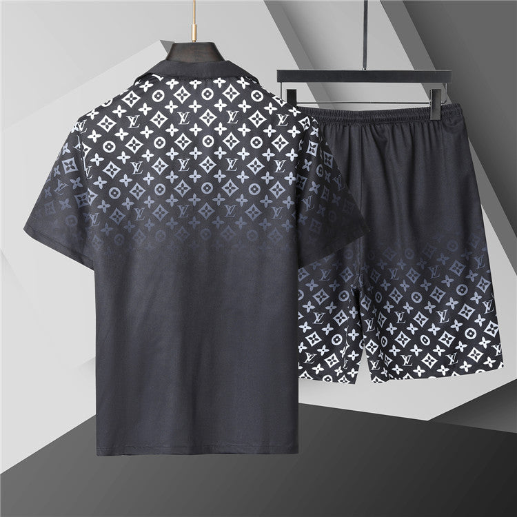 Louis Vuitton - Ensemble CHEMISE + SHORT logo LV Noir