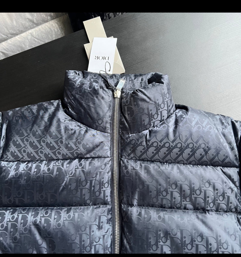 Dior - Doudoune CD oblique Bleu Nuit