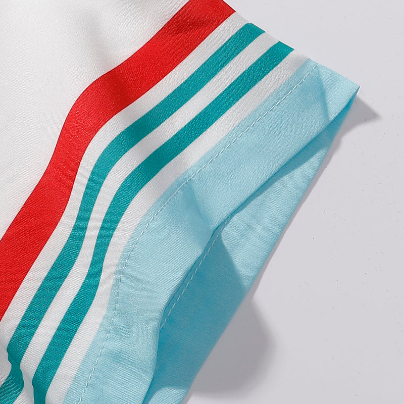 Casablanca Paris - Ensemble CHEMISE + SHORT Casaway Blanc/Bleu/Rouge