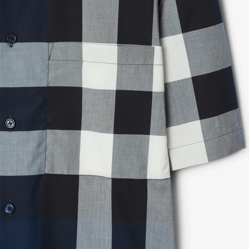 Burberry - Chemise en coton Check Marine