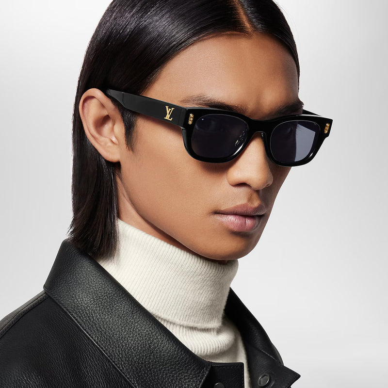 Louis Vuitton - Lunettes de soleil carrées rondes LV Confidence Noir