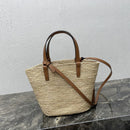 Céline - Classic Panier petit modèle Souple Raphia et veau