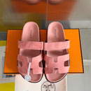 Hermes - Sandales Chypres Daim Rose Full