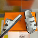 Hermes - Sandales Chypres Blanc cassé