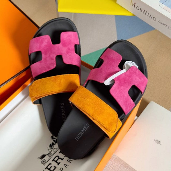 Hermes - Sandales Chypres Rose Orange