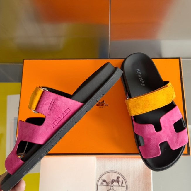 Hermes - Sandales Chypres Rose Orange