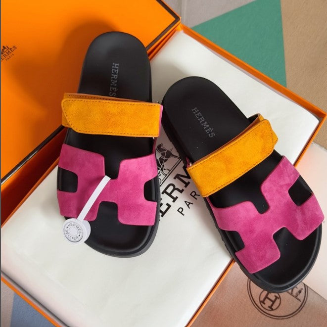 Hermes - Sandales Chypres Rose Orange