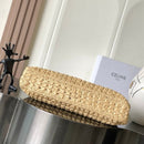 C­eli­ne - Classic Panier Cabas Triangle Raffia Calfskin
