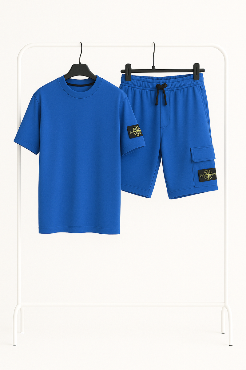 Ensemble Stone Bleu - T-Shirt & Short