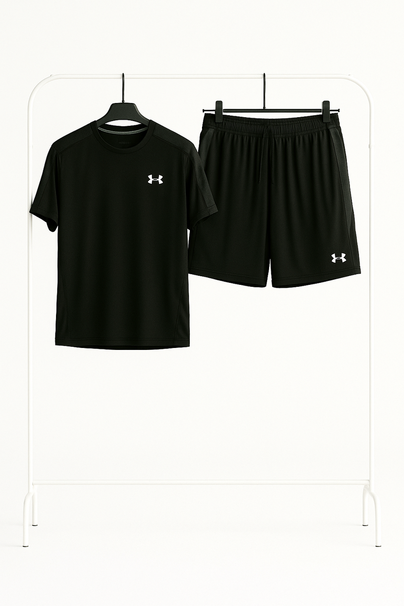 Ensemble Running Under Noir – Short + T-Shirt