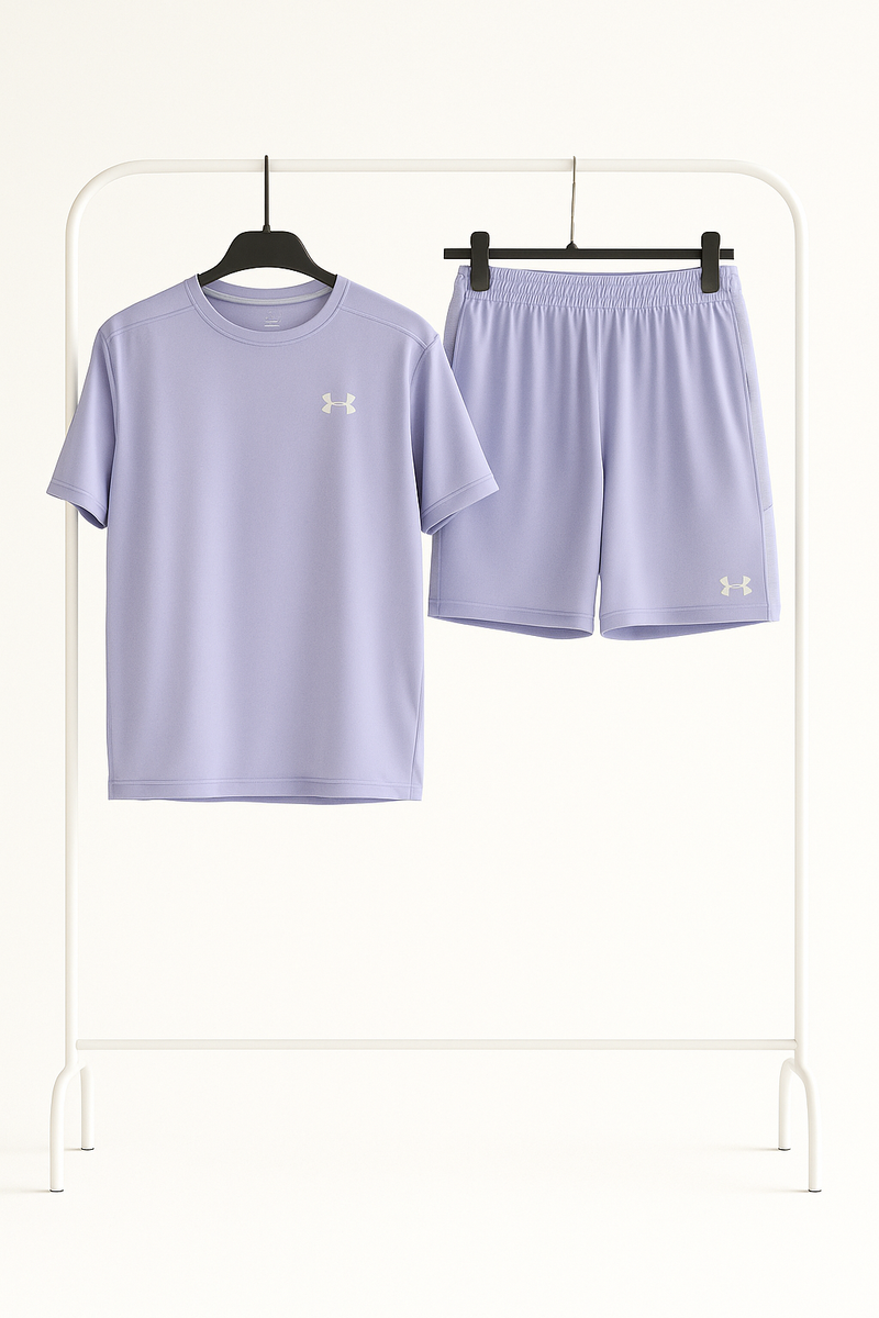 Ensemble Running Under Violet – Short + T-Shirt