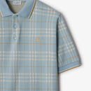 Burberry - Polo en coton Check Fog