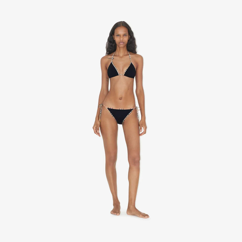 Burberry - Haut et Bas de bikini Check Noir