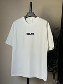 Celine - T-Shirt avec écriture Celine Blanc