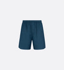 Dior - Short Dior Oblique Jacquard de soie et coton Bleu Marine