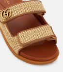 Gucci - Sandales avec Double G Marron