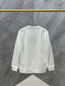 Moncler - Pull en coton floqué Moncler et logo Blanc