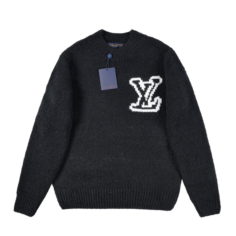 Louis Vuitton - Pull en laine a motif LV Noir