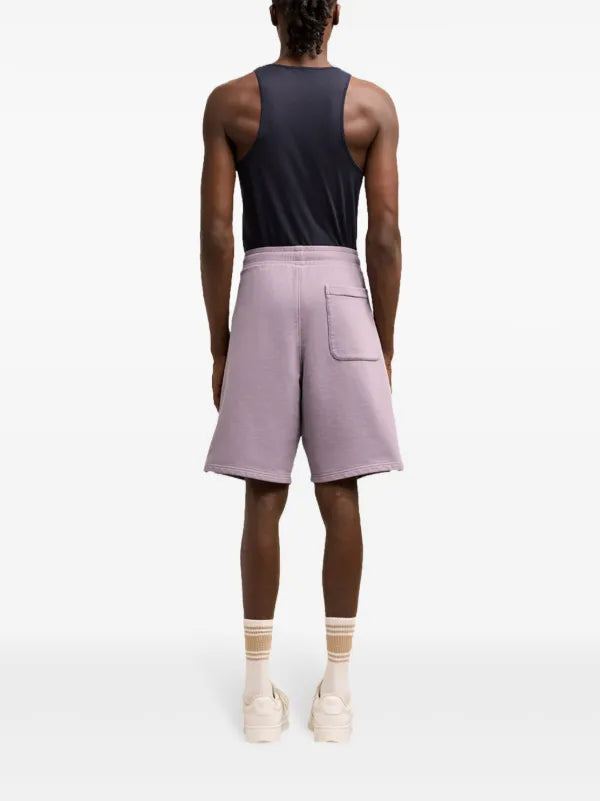 Ami - Short de sport à logo brodé Violet