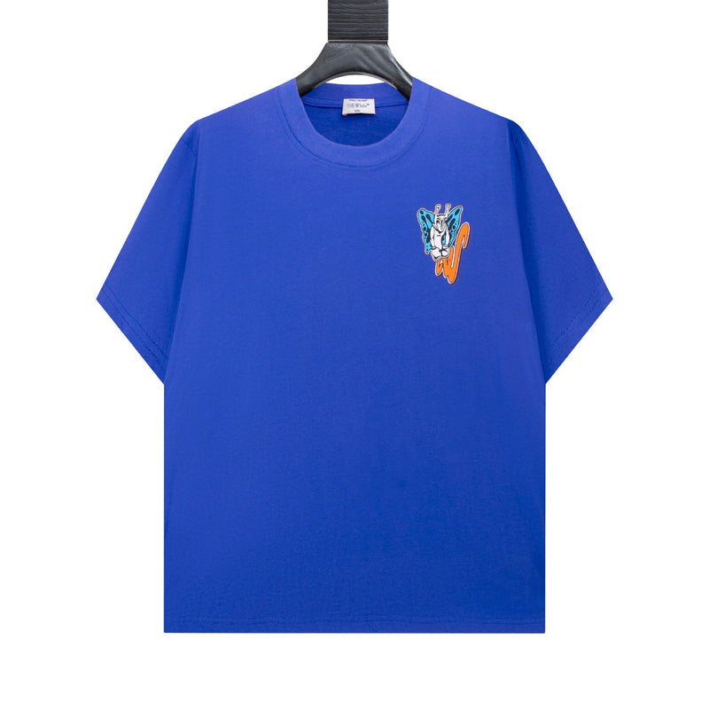 OFF-WHITE - T-shirt Off-White x Cartoon Characters à motif avant et graphique emblématique au dos Bleu