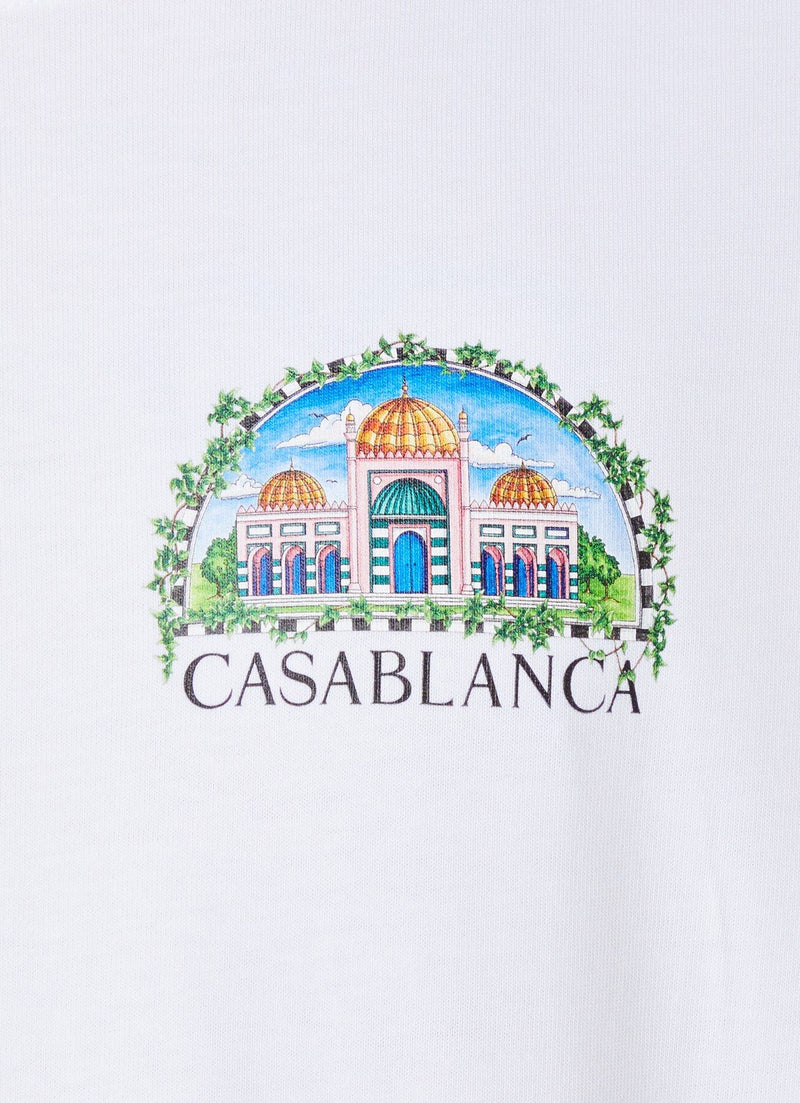 Casablanca - T-shirt logo imprimé Blanc