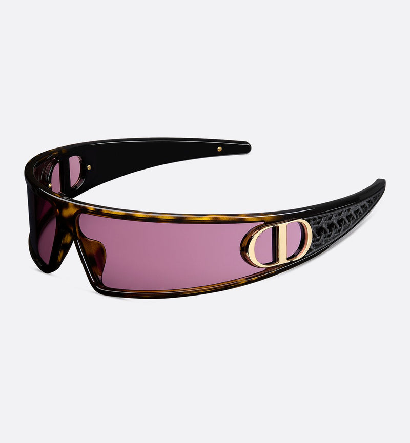 Dior - Lunettes De Soleil VeryDior M1U masque effet écaille Brun Foncé