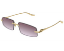 Cartier - Lunettes de Soleil Cartier Panthère Monture Doré Verres Violet