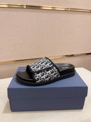 Dior - Sandale en Toile monogramme Dior Blanc/Noir