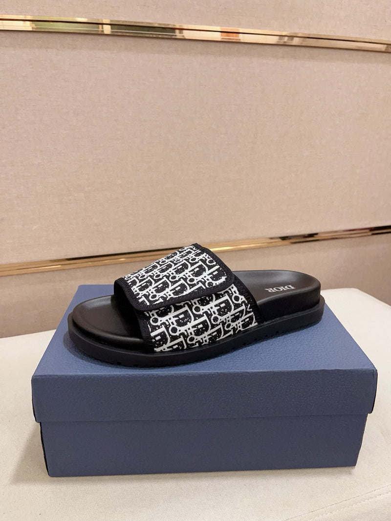 Dior - Sandale en Toile monogramme Dior Blanc/Noir