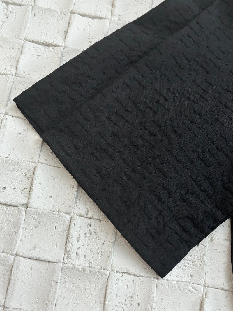 Fendi - Chemise à Manches Courtes avec Motif Monogramme Noir/Noir