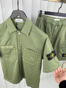 Stone Island - Ensemble Chemise + SHORT Kaki